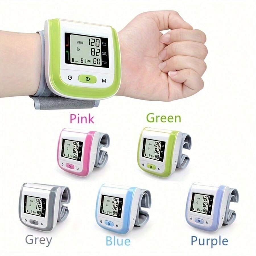 Digital Wrist Blood Pressure Monitor – LCD Screen, Voice, Portable Case