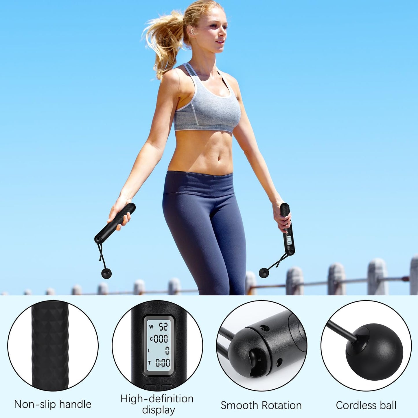 💎Today Deal: 50% OFF💎Weighted Jump Rope with Counter